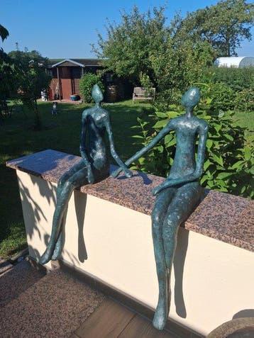 sculptuur, das paar - 100 cm - Gepatineerd brons