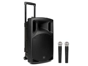 Qtx QX12PA Mobiele Bluetooth PA Luidspreker Box Accu Trolley, Verzenden, Nieuw, Overige typen