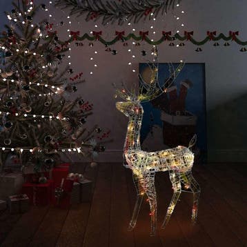 vidaXL Kerstversiering rendier 140 LEDs 128 cm acryl, Verzenden, Nieuw