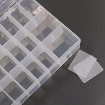 Opbergdoos 24 Vakjes voor Borduur- en Knutselgaren - Transpa, Verzenden, Nieuw