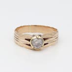 Ring - 14 karaat Geel goud Diamant (Natuurlijk), Sieraden, Tassen en Uiterlijk, Ringen, Nieuw