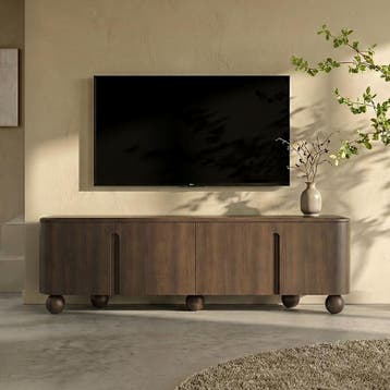 *WOONWINKEL* Tv-meubel Hout Met Bolpoten 160 Cm, Verzenden, Nieuw