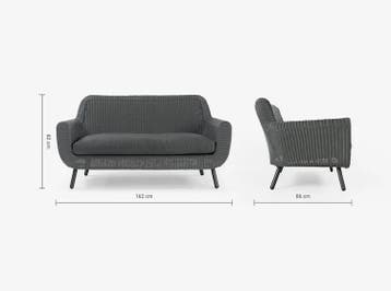 Lounge Tuinbank  Jonah  2 zits  Antraciet  Wicker  The Outsi, Verzenden, Nieuw