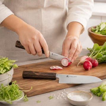 Yaxell Hana – 2-delige Messenset – Santokumes 16,5 cm &, Ophalen of Verzenden, Nieuw, Rvs of Chroom