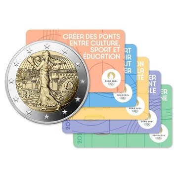 Frankrijk 2 Euro Olympics 2023 Coincard, Postzegels en Munten, Munten | Europa | Euromunten, Verzenden