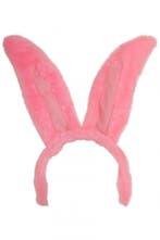 Haarband Konijn Roze Diadeem Konijnenoren Oren Oortjes Playb, Ophalen of Verzenden, Nieuw, Carnaval, Accessoires