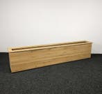 Massief Eiken Plantenbak - Verrijdbaar | 62 x 290 x 43 cm, Ophalen of Verzenden, Nieuw in verpakking