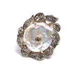 Zonder minimumprijs - Ring - 9 kt. Roségoud, Zilver Spinel -, Nieuw