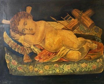Italiaanse school (XIX) - Il Bambin Gesù Dormiente con i