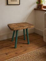 Kruk - ST001 - Eik - Oude handgemaakte eikenhouten kruk