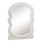 Wandspiegel Brummen rechthoekig 80x60 cm wit [en.casa], Verzenden, Nieuw