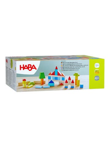 Haba bouwstenen set kleurrijk 46-de van €59,99 voor €30,00, Kinderen en Baby's, Ophalen of Verzenden, Nieuw