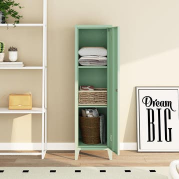 Lockerkast Kurikka metaal 137x38x38 cm pastel groen [en.casa, Verzenden, Nieuw