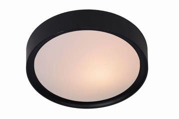 Lucide LEX - Plafonnière Ø 33 cm 2xE27 Zwart, Verzenden, Nieuw, Kunststof, E27 (groot)