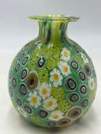 Livio Campanella - Vaas - Muranoglas - Vaas met gekleurde