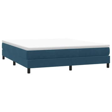 vidaXL Boxspring zonder matras fluweel donkerblauw 180x210, Verzenden, Nieuw, Blauw, Stof