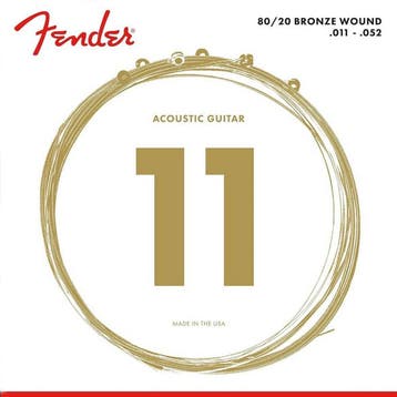 Fender F-880CL Coated 80/20 Bronze Akoestische Gitaar Snaren, Ophalen of Verzenden, Nieuw