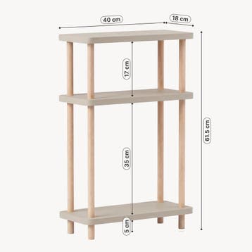 Staand rek Nampernu 62x40x18 cm met deur opbergvakken zandst, Verzenden, Nieuw
