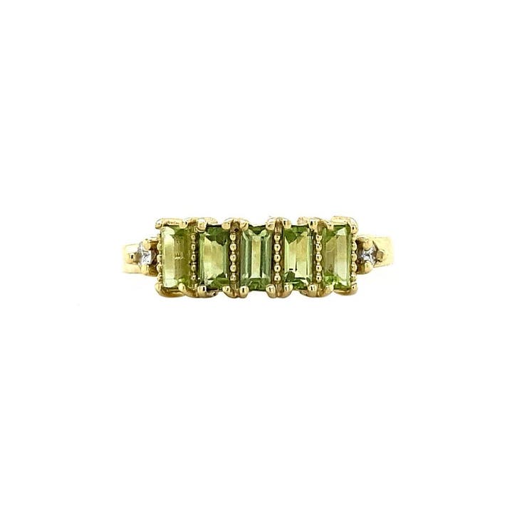 Jackie ring 14 krt - lime, Sieraden, Tassen en Uiterlijk, Ringen, Ophalen of Verzenden