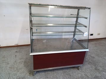 Gebaksvitrine - B118 x D70 x H135 cm - neutraal, Gebruikt