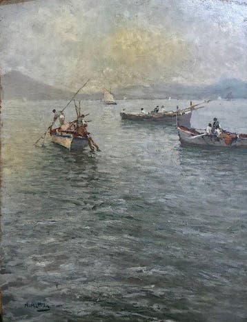 Attilio Pratella (1856-1949) - Marina di Napoli