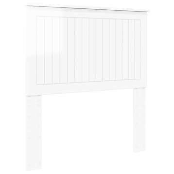 vidaXL Hoofdbord Hoogglans Wit Bewerkt hout, Verzenden, Nieuw, Wit, Hout