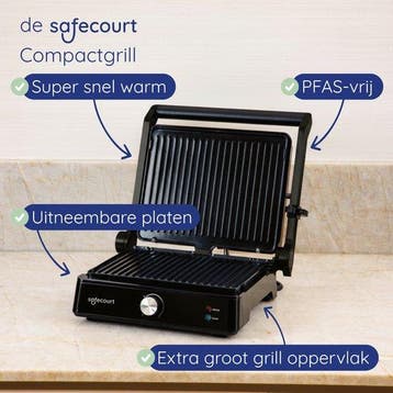 2dekans | Safecourt Kitchen Tosti apparaat – Paninigrill en, Ophalen of Verzenden, Zo goed als nieuw