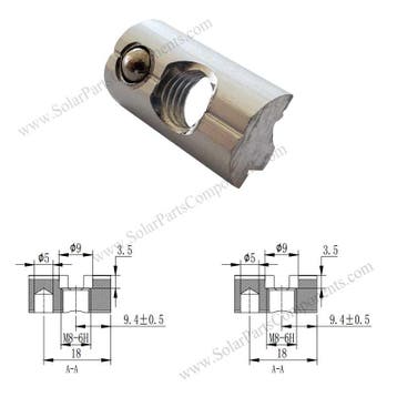236x Zoehnei Groove Nut Threaded Groove Groove Ball M8 for, Ophalen, Nieuw