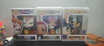 Funko - Action figure Lotto Funko pop Goku, ichigo e shanks
