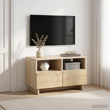 vidaXL TV-standaard 60 x 34.5 x 40 cm Sonoma Eiken Bewerkt, Verzenden, Nieuw, 50 tot 100 cm, Minder dan 100 cm