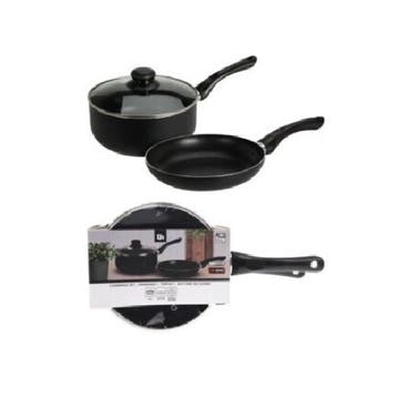 EH Pannenset aluminium met antiaanbaklaag - Set steelpan..., Verzenden, Nieuw