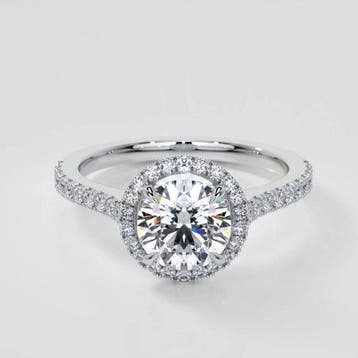 Ring - 14 karaat Witgoud - 1.94ct. tw. Diamant (Natuurlijk), Nieuw