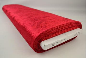 Crushed velvet – Rood – Velours de panne, 120 cm of meer, Ophalen of Verzenden, Polyester, Rood