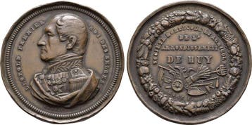 Brons medaille o J Belgie Leopold 1830-1865, Postzegels en Munten, Penningen en Medailles, Verzenden