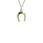 Gouden hanger hoefijzer 14 karaat, Verzenden, Zo goed als nieuw, Goud