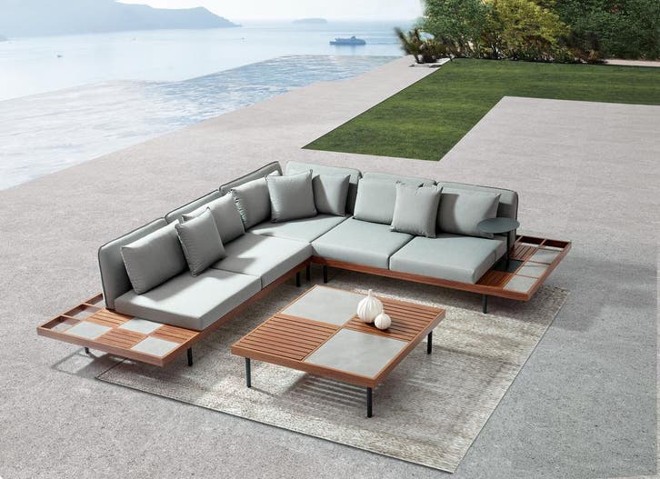 Hoek Loungeset - Java - Aluminium - Datho Outdoor, Tuin en Terras, Tuinsets en Loungesets, Verzenden