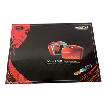 Olympus Vintage Promotie Displaymat voor µ-mini DIGITAL Came, Verzenden, Zo goed als nieuw