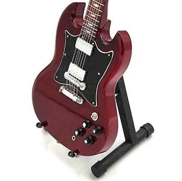 Miniatuur replica Gibson SG Classic gitaar - A. Young AC/DC, Ophalen of Verzenden, Nieuw, Pop, Beeldje of Miniatuur