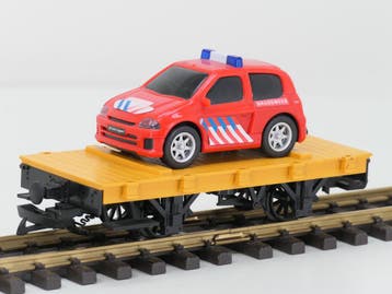 LGB 94060 Toy Train plate goederen wagen geel, Ladegut :..., Gebruikt, Overige typen, Ophalen of Verzenden, LGB