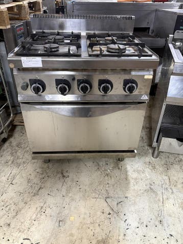 Bertos G7F4E+FG1 Gasfornuis met Oven, Ophalen of Verzenden, Gebruikt