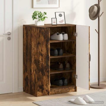 vidaXL Schoenenkast UTRECHT 59,5 x 39,5 x 87 cm Bewerkt hout, Verzenden, Nieuw