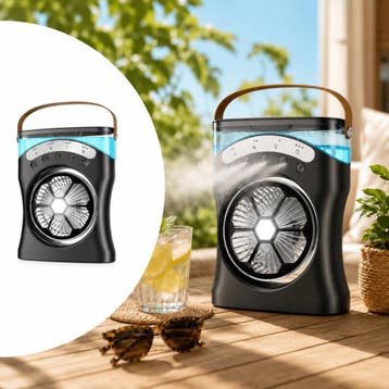 Nexxt Mistventilator Led en Usb Oplaadbaar - Zwart, Verzenden, Nieuw
