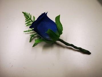 Corsage Romance Royal Blue Blauw met Asparagus 544, Ophalen of Verzenden, Nieuw