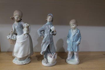 Lladró - sculptuur, 3 beelden - 20 cm - Porselein - 1970
