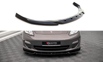 Voorspoiler V.2 Porsche Panamera 970 Maxton Glans Zwart, Auto-onderdelen, Ophalen of Verzenden, Nieuw