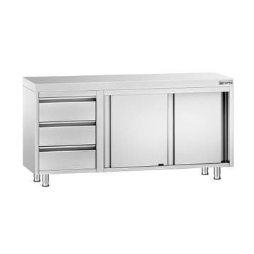 GGM Gastro | RVS Werkkast PREMIUM - 1600x600mm - met 2 |, Verzenden, Nieuw in verpakking, Meubilair