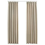Slaapkamergordijnen 2st - Beige | 50% Korting, 100 tot 150 cm, Beige, Ophalen of Verzenden, Zo goed als nieuw