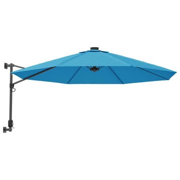 vidaXL Wandparasol 290 cm zeeblauw, Verzenden, Nieuw, 2 tot 3 meter, Muurparasol