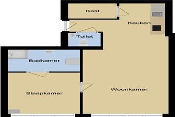 Appartement Bomanshof in Eindhoven, Noord-Brabant, Via bemiddelaar, Eindhoven, Appartement