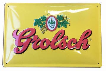 Grolsch reclamebord relief, Verzenden, Nieuw